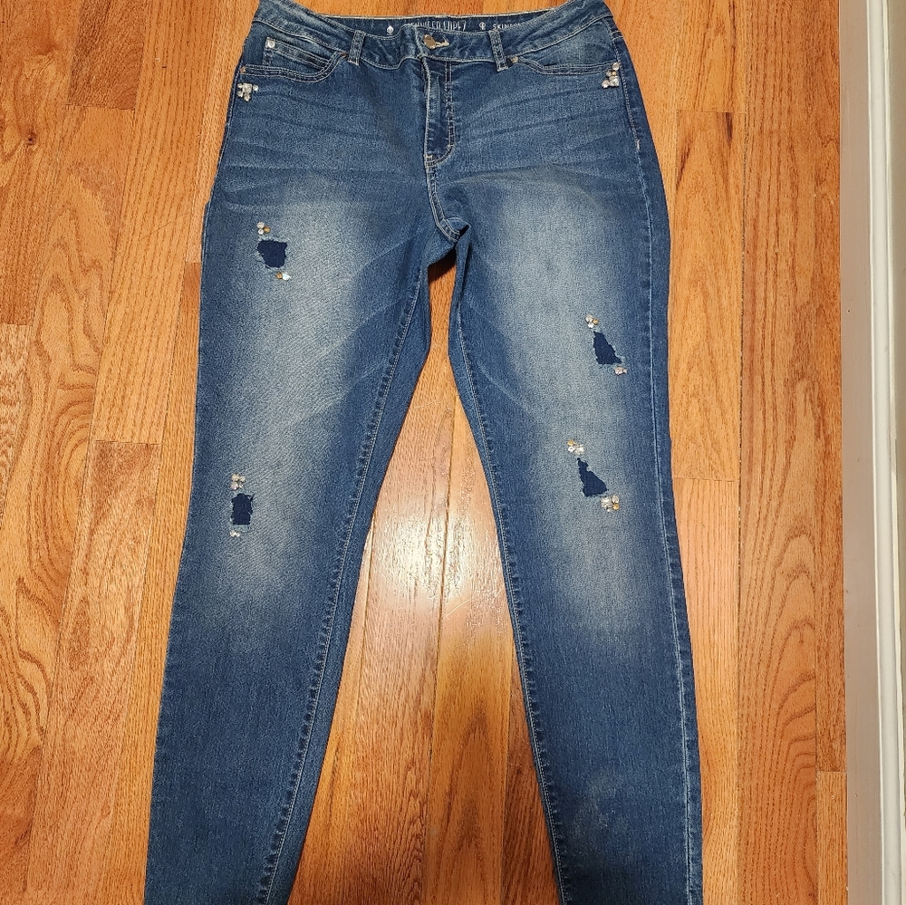 Jennifer Lopez crystal embellished jeans